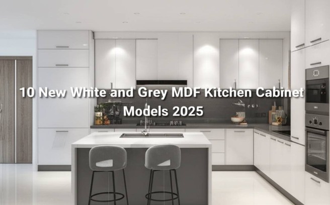10 مدل جدید کابینت ام دی اف سفید طوسی 2025 برای آشپزخانه