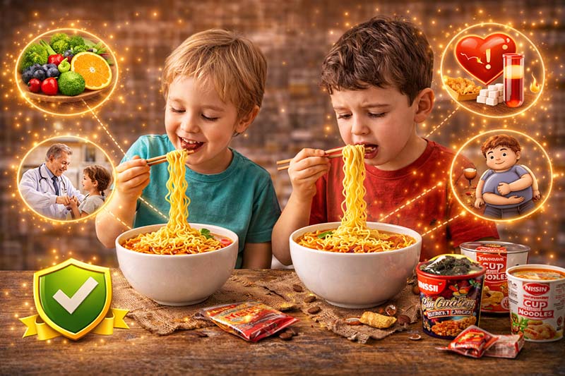 نودل برای کودکان مفید است یا مضر؟