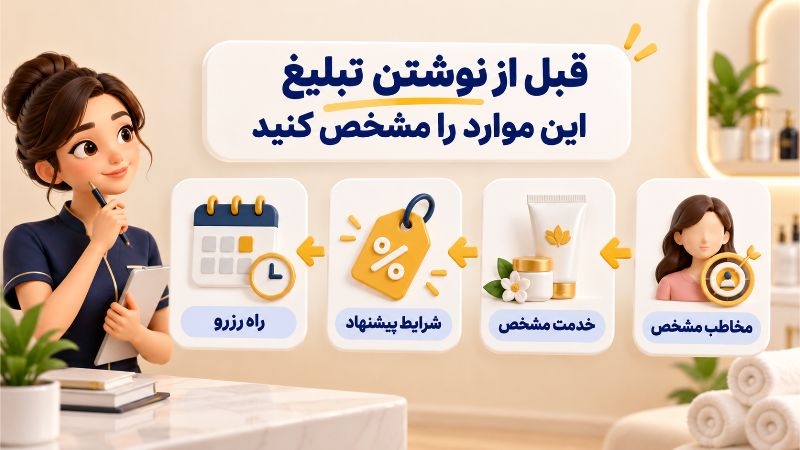 قبل از نوشتن تبلیغ این موارد را مشخص کنید